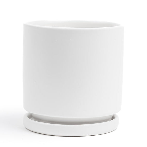 ceramic plant pots canada Ceramic pot with water saucer CLAY (White) Large - Pots & Planters for Delivery