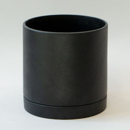 6" Pot with saucer (Black)