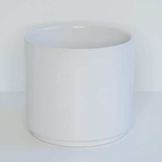 7" Ceramic Pot White (no saucer)